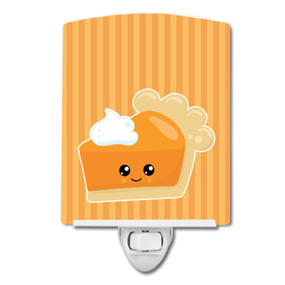 Fall Pumpkin Pie Ceramic Night Light