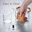 Bouilloire en verre avec 4 tasses à double paroi, théière avec infuseurs pour thé en vrac, cuisinière, four à micro-ondes