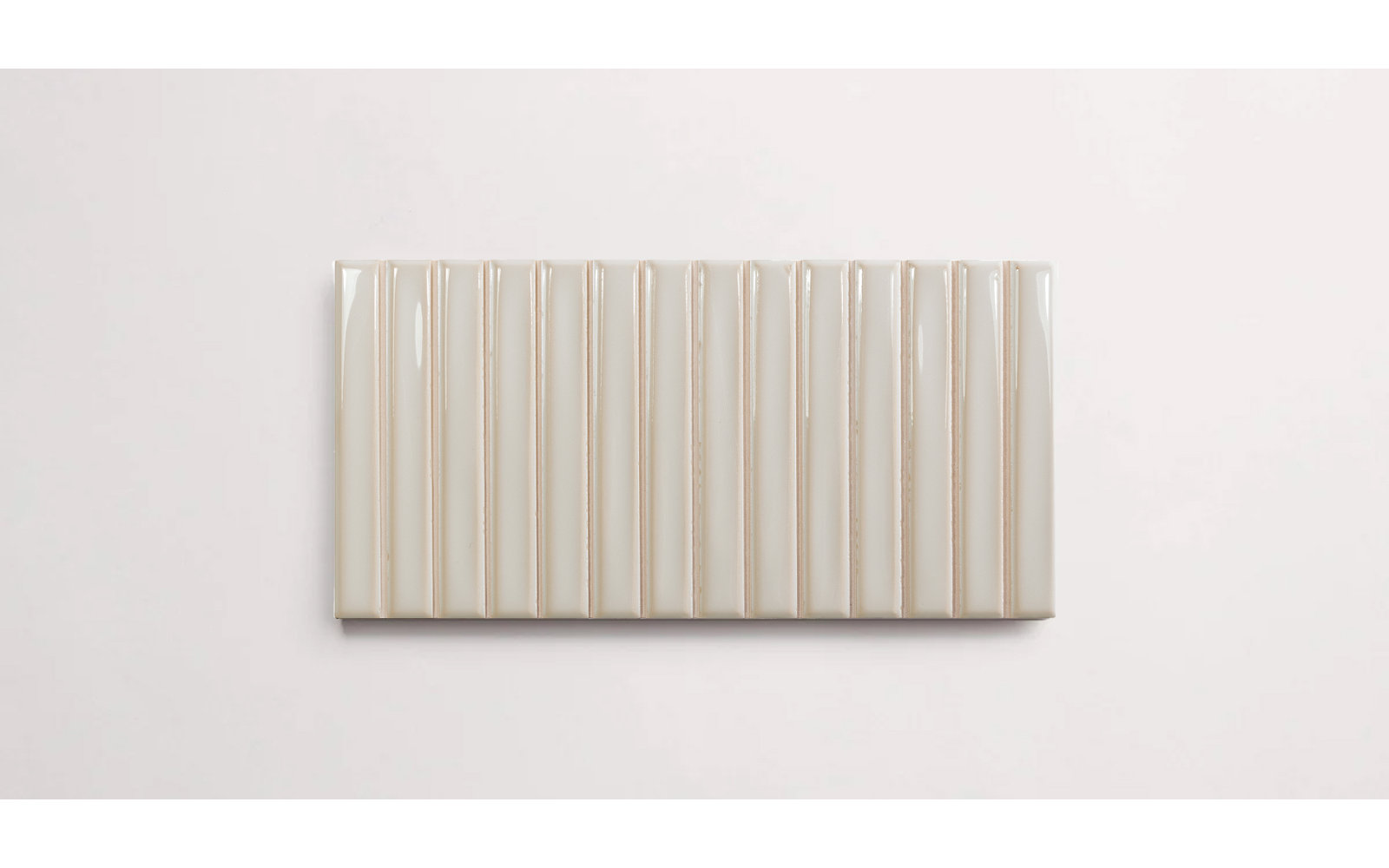 Love Bars 5" x 10" Glossy Tile, Deep White