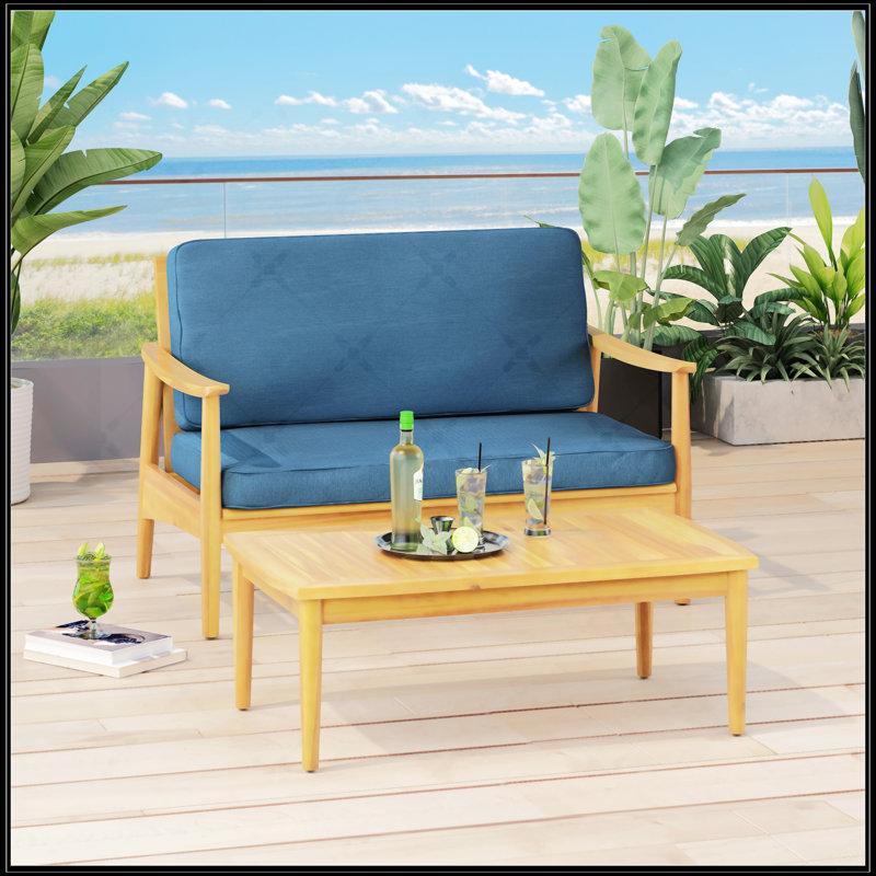Ensemble de causeuse et de table basse d'extérieur pour l'été