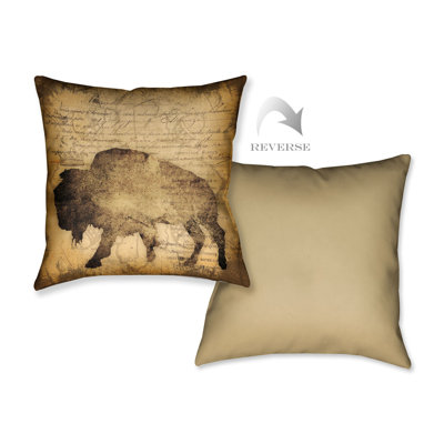 Buffalo Indoor Decorative Pillow By Laural Home