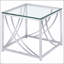 Table de bout carrée en verre Brianne, élégante et durable pour les espaces de vie modernes.