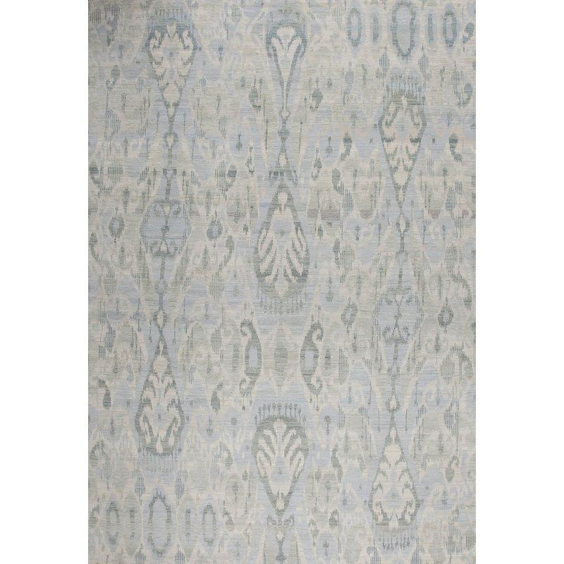 Jazz Hand Knotted Wool Area Rug, Rectangle 8' x 10'