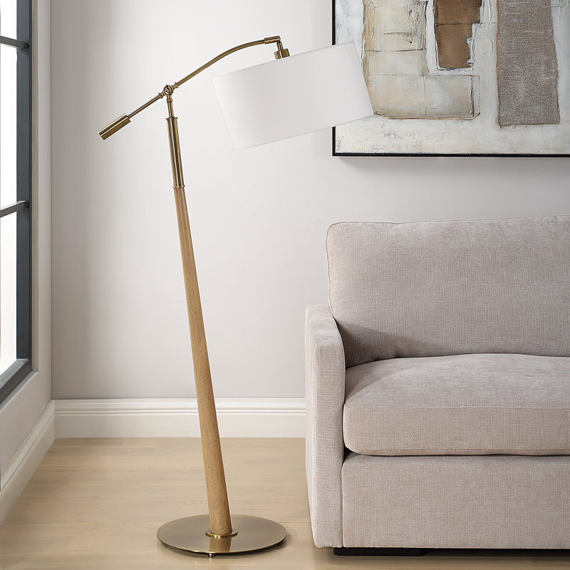 Lampe sur pied en bois Catheryn