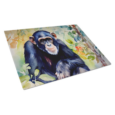 Chimpanzee Glass Cutting Board Large