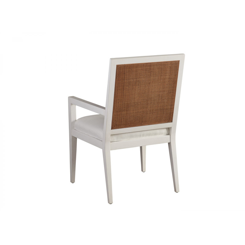 Laguna 19'' H Cotton Blend Upholstered Armchair, White, White