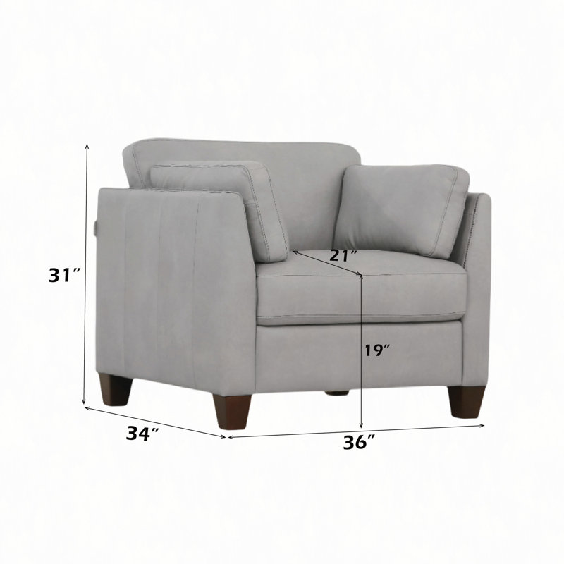 Chaise en cuir Matias Dusty (assemblée)