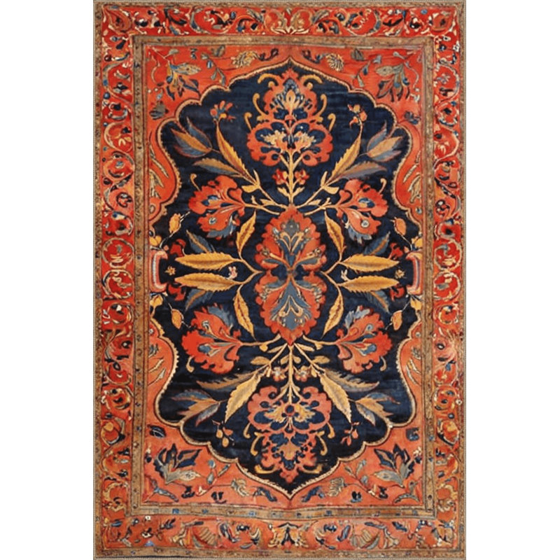 Tapis décoratif rétro Paris Collection, Rectangle 3 pi 11,24 po x 5 pi 10,87 po