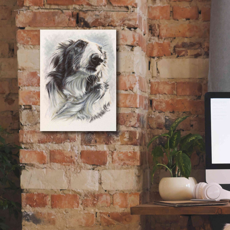 «Borzoi» par Barbara Keith, peinture sur toile tendue