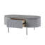 Table basse grise et brillante grise