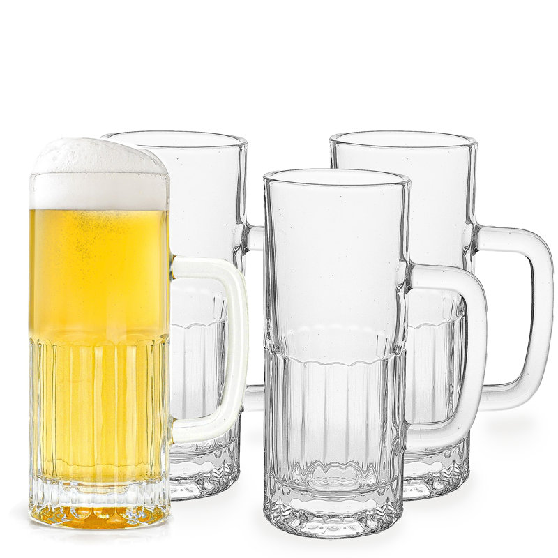 Boukhari 18,5 oz Ensemble de tasses à bière Crystal