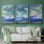 Island Dusk, ensemble de 3 toiles encadrées-97792144-97792147
