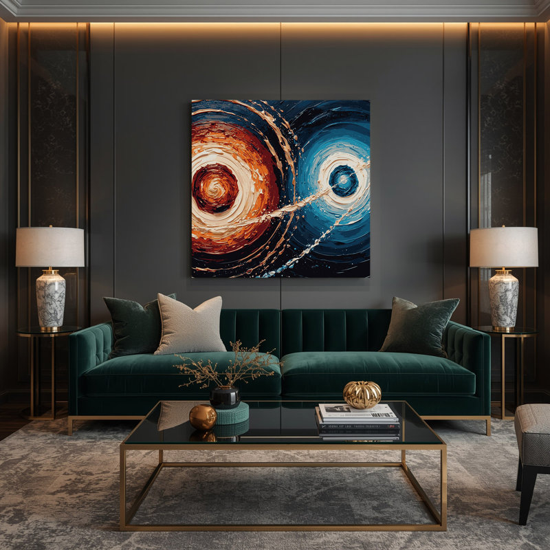 Art sur toile gris, H 32 po x l 32 po