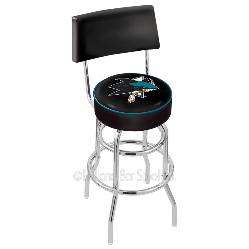 Tabouret tournant 25 "avec coussin NHL, San Jose Sharks