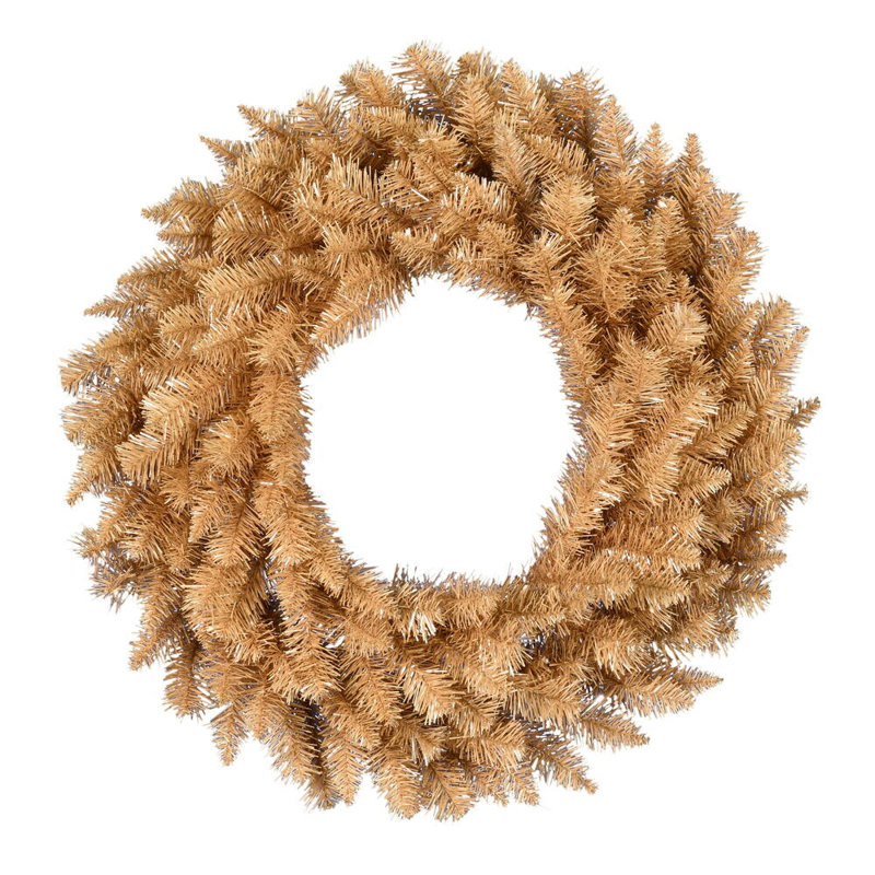 Couronne de sapin artificielle Oregon, Non, Vert clair, H 30 po x l 30 po x P 3 po