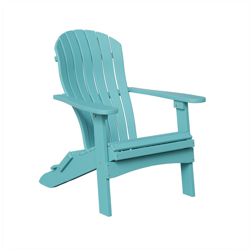 Berlin Gardens Contour Folding Adirondack Chair, Aruba Blue