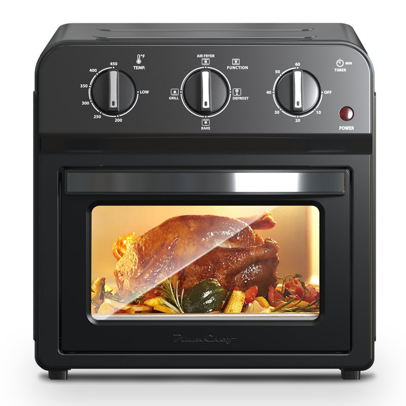 Large Air Fryer Toaster Oven Combo, Convection Countertop Oven With 360° Hot Air Circulation For Healthy Oil-Free Cooking, Multifunctional With Adjustable Time And Temperature Control | Gift Idea