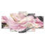 Rose et blanc captivant marbre II - ensemble d'art mural abstrait vagues modernes