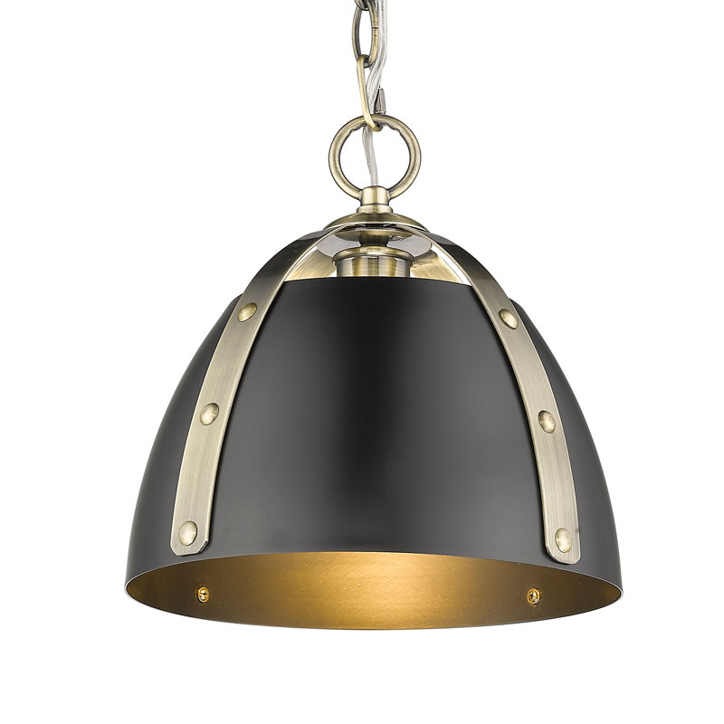 Architha 1 - Light Aged Brass Shaded Pendant