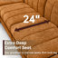 Canapé d'angle modulaire Myrhn, lit convertible contemporain 4 places avec base en bois massif-90728508