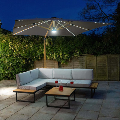 Camora 250cm Lighted Cantilever Parasol