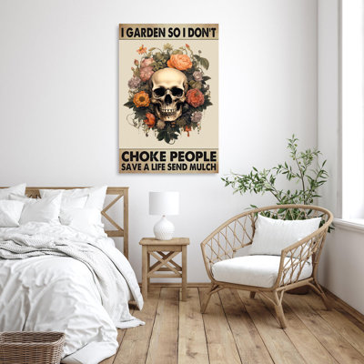 I Garden So I Dont Choke People On Canvas Print