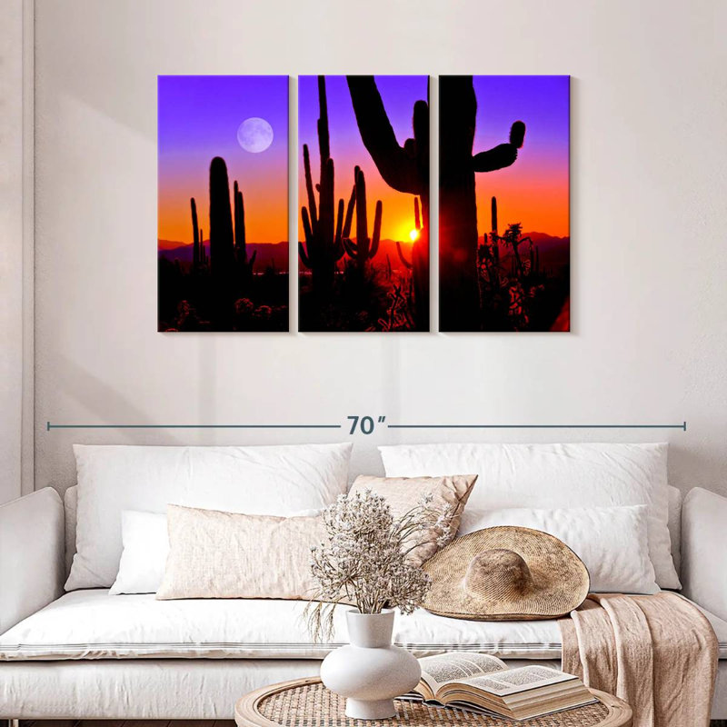 Silhouette de cactus Harnek Saguaro, H 28 po x l 45 po