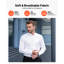 Men's Button Up Shirt, Mens Long Sleeve Wrinkle-free Button Down Dress Shirts, Slim Fit Soft Stretch Fabric for Business Casual or Formal, Work, Wedding, Dinner, White