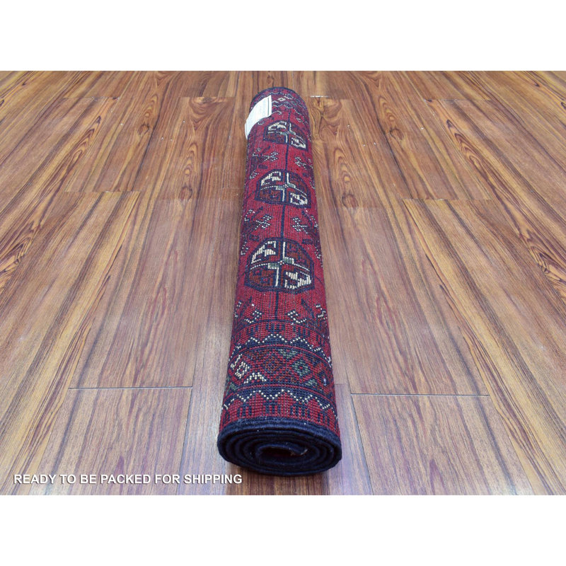 Tapis unique en laine noué à la main 2 pi 7 po x 3 pi 10 po nouvel âge Stelu