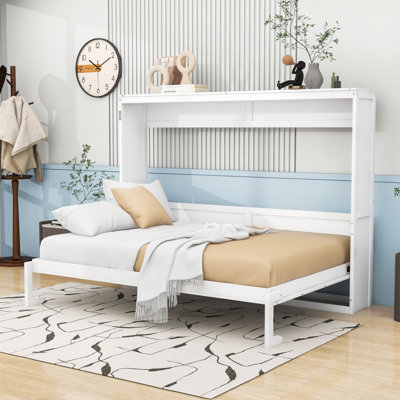 Armoire murale Murphy avec lattes et pieds