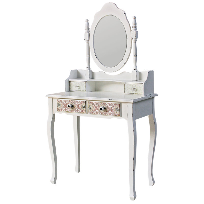 Paisley Dressing Table with Mirror