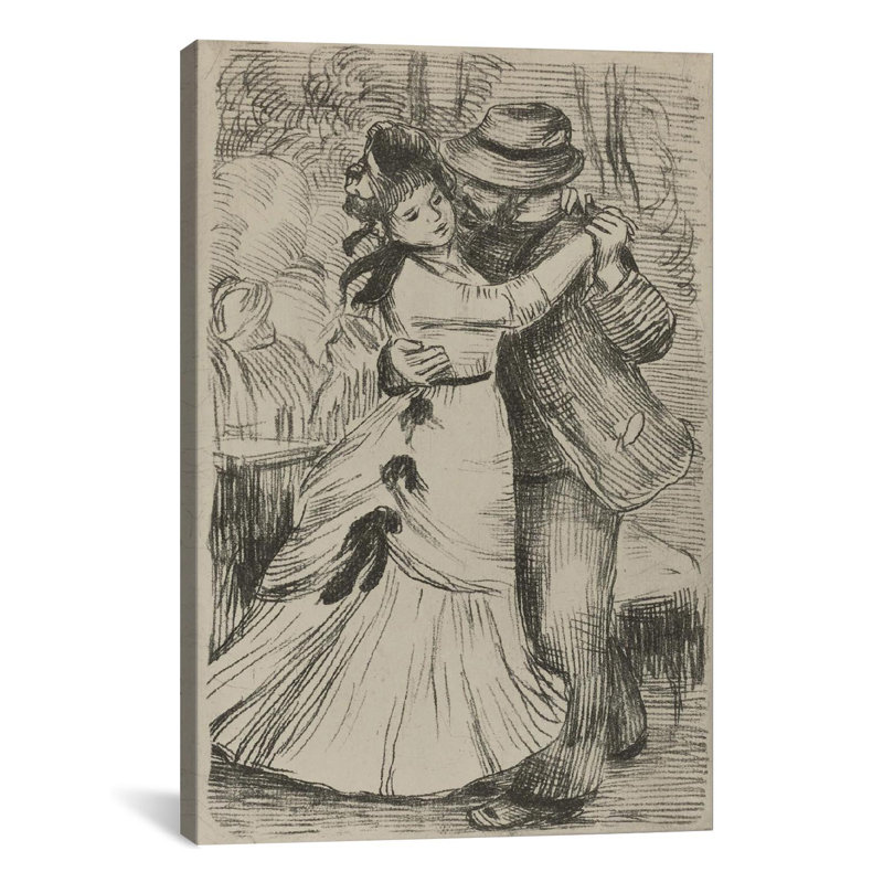 « la fauteuil danse a la campagne » par pierre-auguste renoir, reproduction d’art sur toile, H 18 po x l 12 po x P 1,5 po