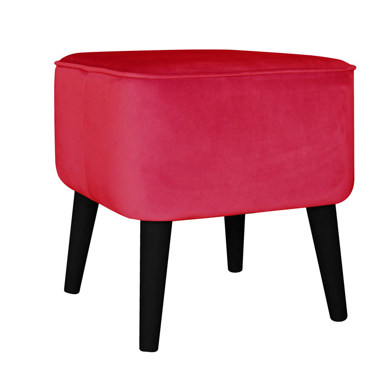 40cm Wide Square Solid Colour Standard Ottoman, Pink