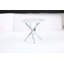 Table circulaire moderne en verre trempé avec cadre en fer-880750675-880750676