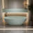 Modern Turquoise Green Tub, Solid Surface Freestanding Bath, For Luxury Bathrooms