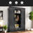 Hall Tree With Bench And 3 Hooks, Modern Entryway Storage Organizer Cabinet With 4 Doors, 1 Drawer And Adjustable Shelves For Hallway, Entryway, Living Room-2012770163