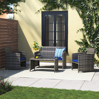 Alyssya 8 Piece Rattan Sofa Seating Group