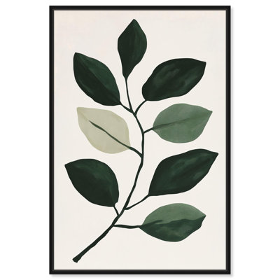 «Green and Grey Branch II», art floral élégant par Art Remedy