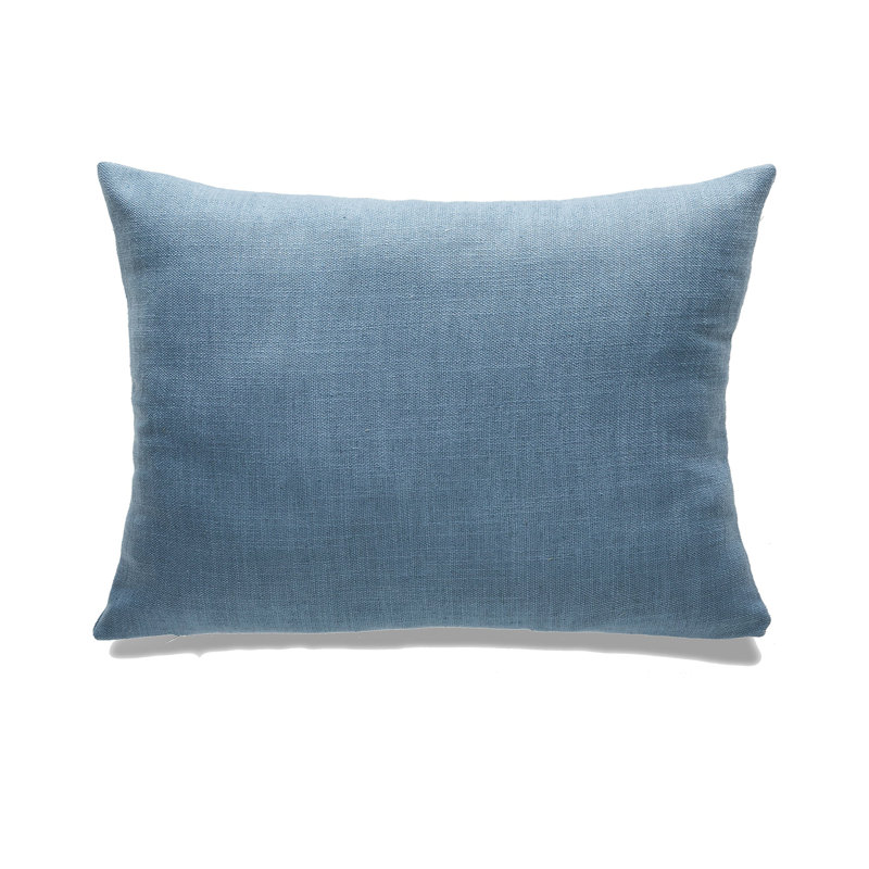 Housse de coussin rectangulaire en polyester , Housse de coussin seulement - sans coussin, H 12 po x l 18 po, Bleu