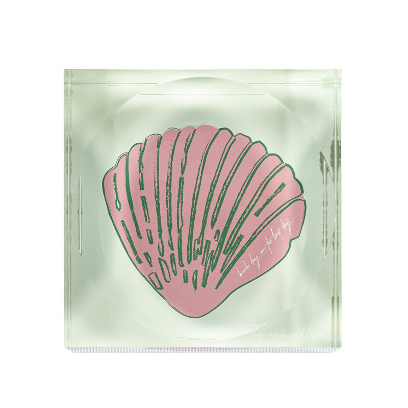 Sally Seashells Stripe, Green/Pink