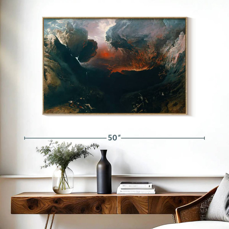 Le grand jour de sa fureur, Cadre flottant en bois naturel, 40 po x 27 po