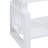 Contemporary White Rectangular End Table With Glossy Finish And Functional Decorative Shelf