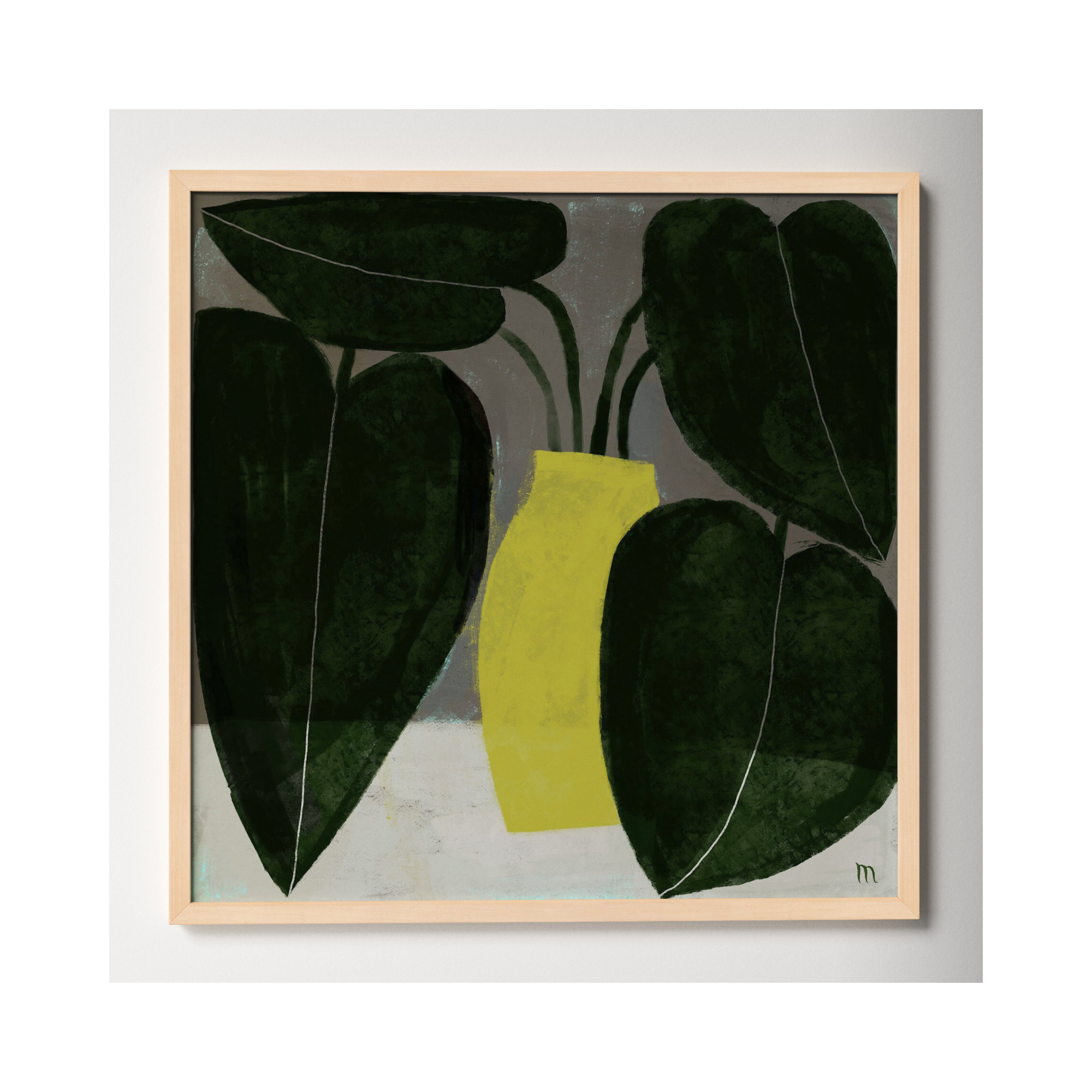 Plant #7 by StudioM, Brown, 36" H x 36" W x 1.25" D