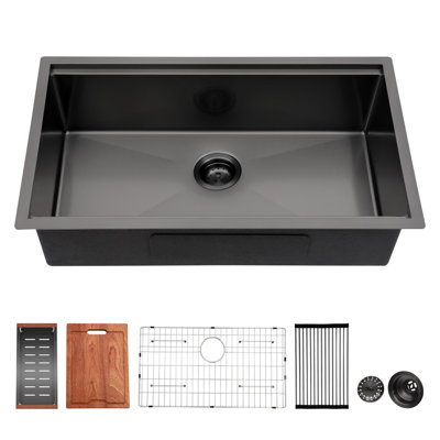 33'' L Single Bowl Stainless Steel Kitchen Sink
