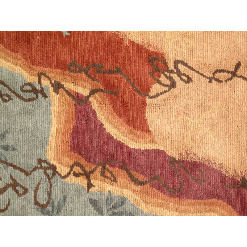 Modern Abstract Area Rug in Beige