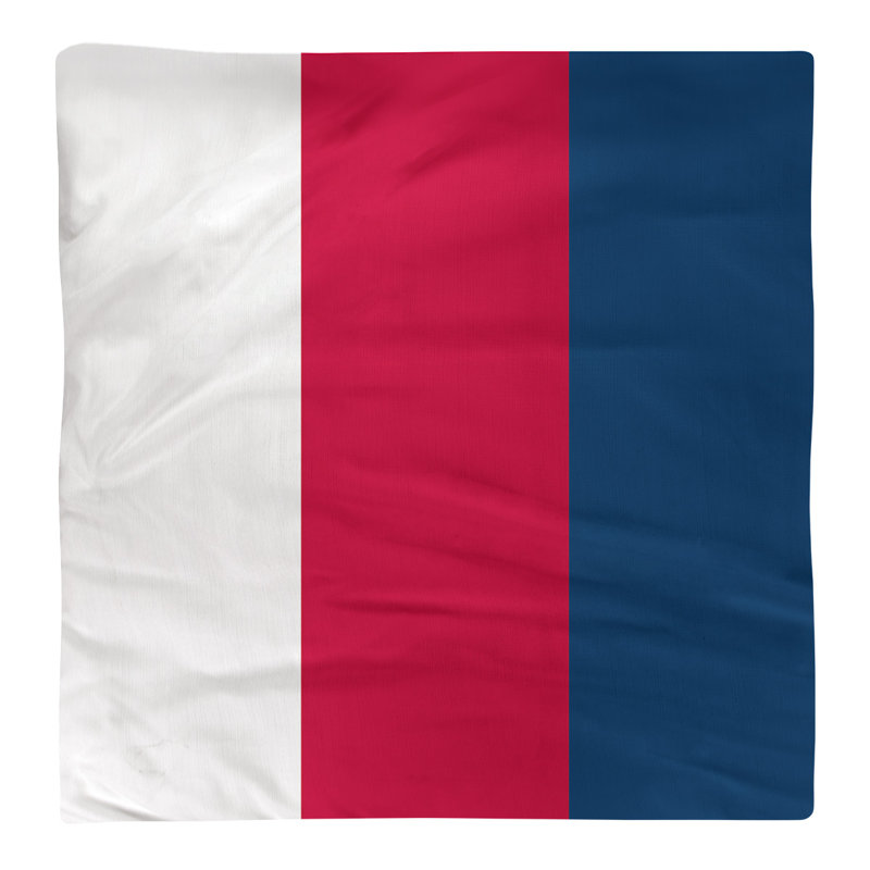 Serviette tempe arizona, White/Red/Navy, Sergé de coton, H 10 po x l 10 po x P 0,25 po