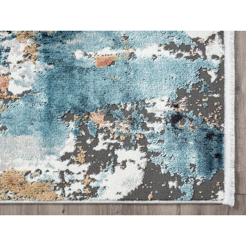 Tapis cuivre / gris Abilene, Rectangle 4 pi x 6 pi