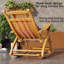 Chaise longue en bambou avec inclinaison réglable et repose-pieds