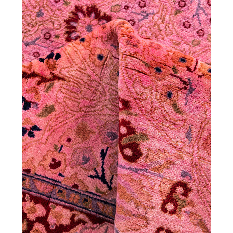 Overdyed One-of-a-Kind 2' 7" X 18' 1" Hand Knotted Area Rug
