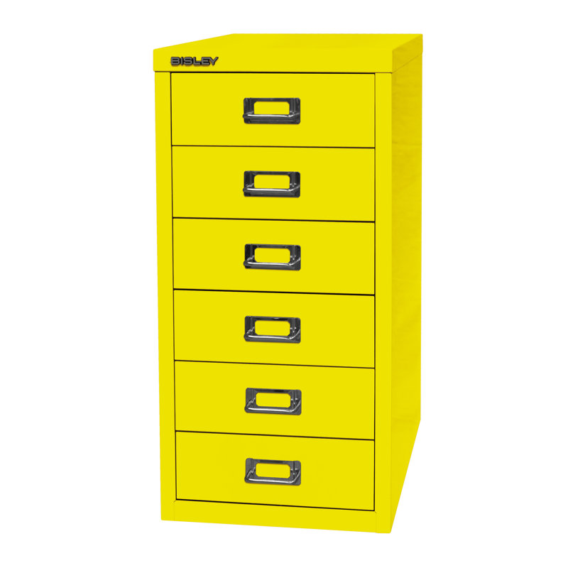 29er 27.9cm Wide 6 -Drawer File Cabinet, Yellow